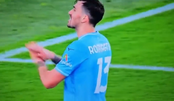 拉齐奥后卫罗马尼奥利不满判罚,赛后对主裁判连喊三声“可耻”
