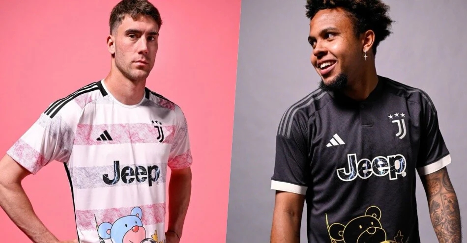 尤文发布两款印有泰迪熊图案的新球衣,球迷质疑像是睡衣